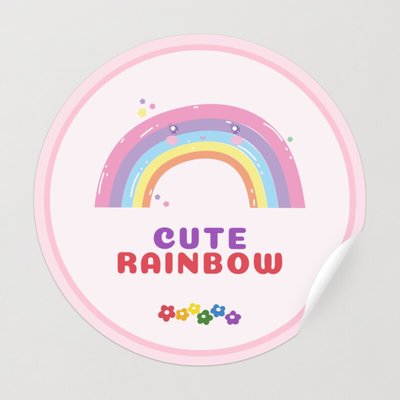 Free custom printable rainbow stickers