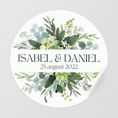 Customize 304+ Wedding Sticker Templates Online - Canva