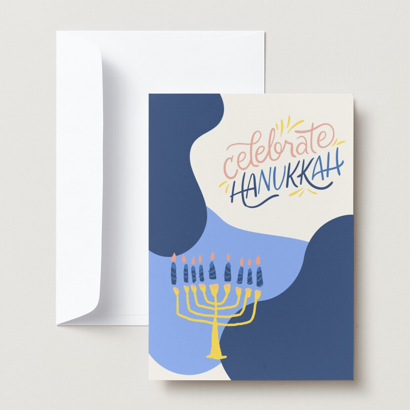 Edit and print free Hanukkah folded card templates | Canva