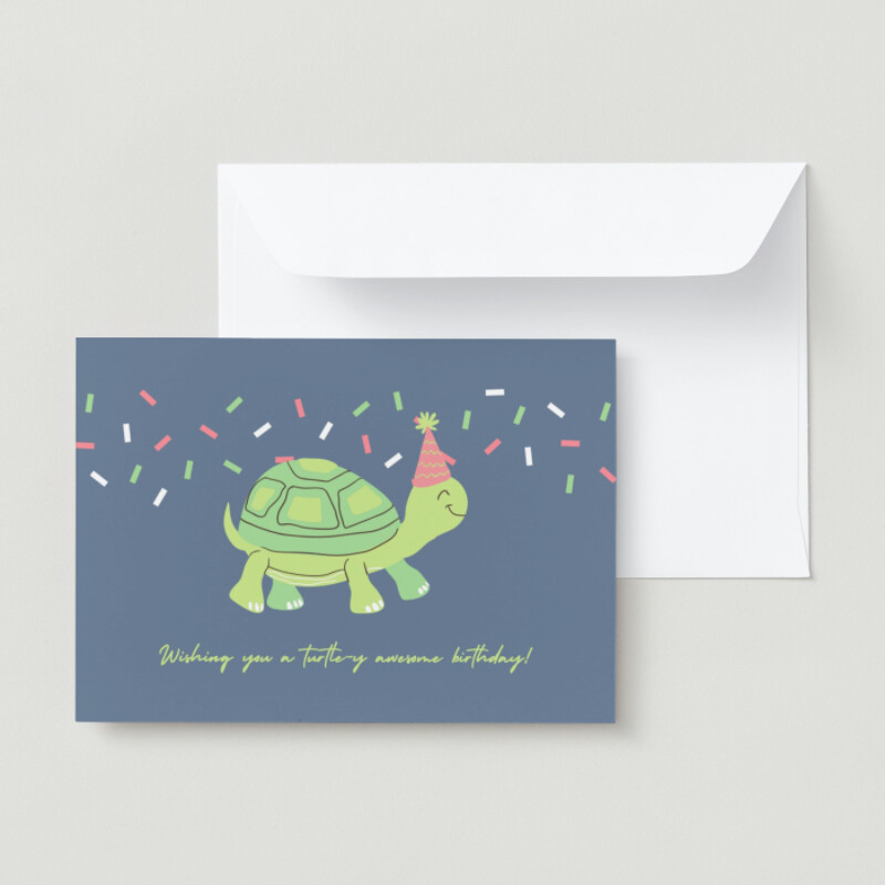 Cute Turtle happy Birthday Card