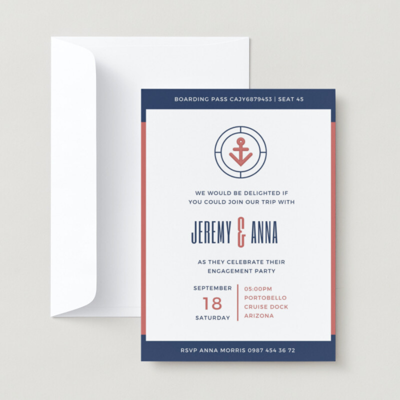 Free, printable custom nautical invitation templates