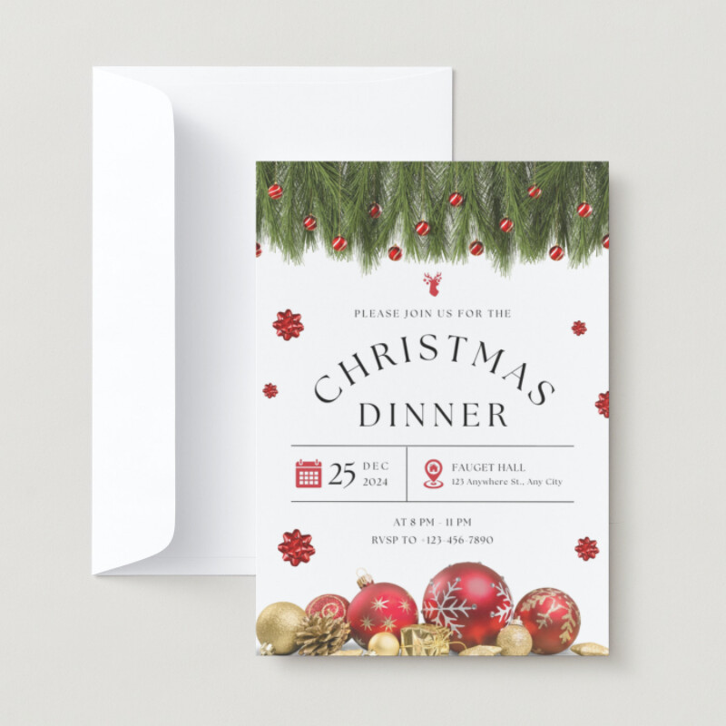 Free, printable, customizable Christmas invitation templates