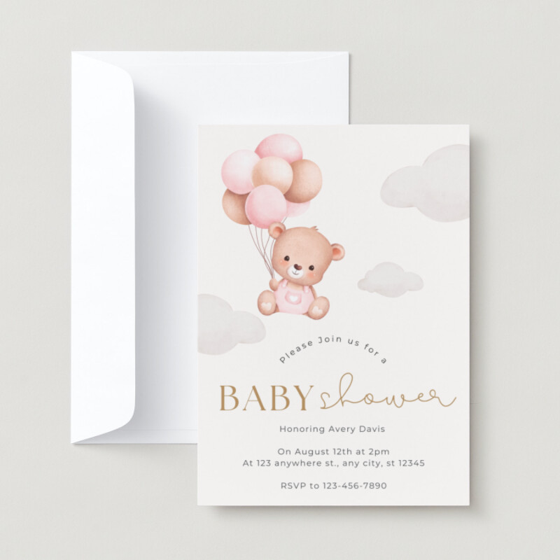 Page 2 - Free, custom printable baby shower invitation templates | Canva
