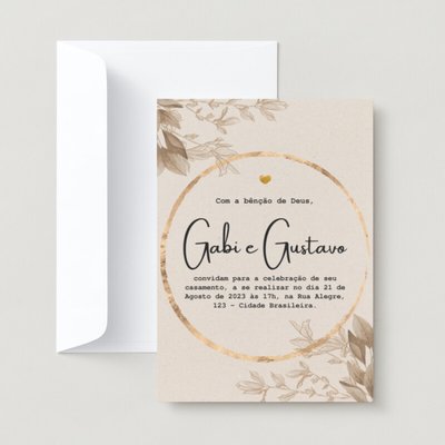 Paleta Dourado – Loja de Convites Virtual, Casamento