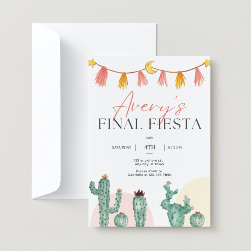 Free printable, customizable fiesta invitation templates