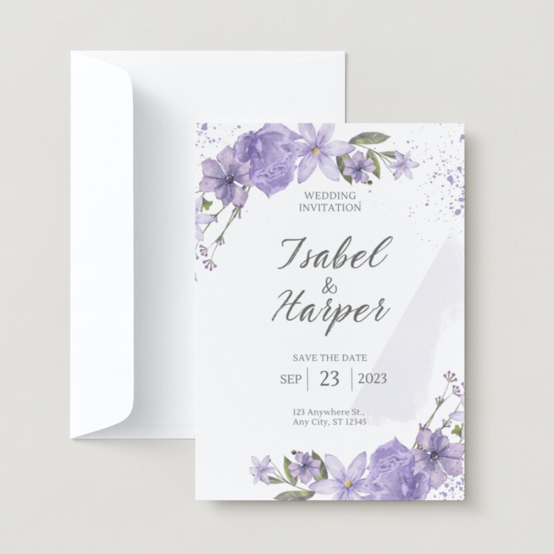 Customize 247+ Purple Wedding Invitation Templates Online - Canva