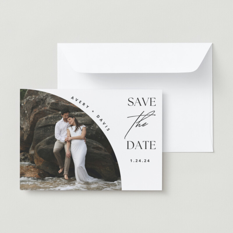 Simple Photo Save the Date Wedding Card
