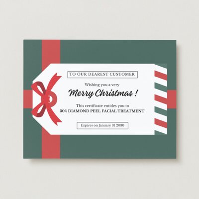 Free, printable custom Christmas gift certificate templates