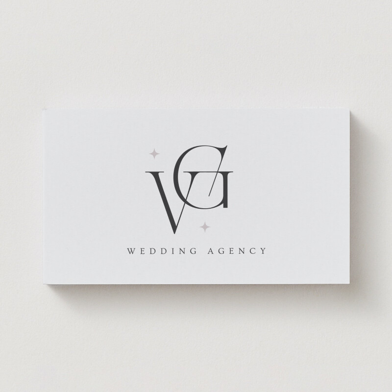 Neutral Elegant Minimalist Wedding Agency  Business Card