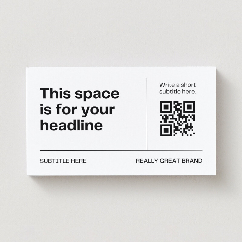 Free QR code business cards to use and print