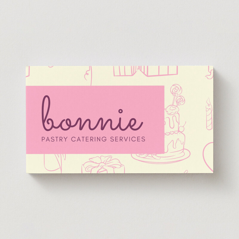 vintage bakery business cards