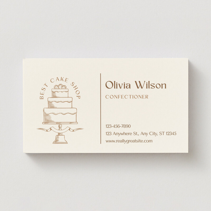 vintage bakery business cards